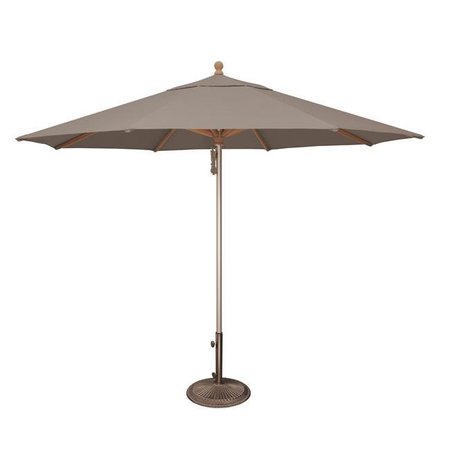 SIMPLY SHADE SimplyShade SSUWA811SS-A48103S Ibiza 11 ft. Sunbrella Wood & Aluminum Umbrella  Cast Silver SSUWA811SS-A48103S